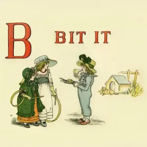 Kate Greenaway's "Bite It From A Apple Pie" Print, 1886 Kate Greenaway's "Bite It From A Apple Pie" Print, 1886