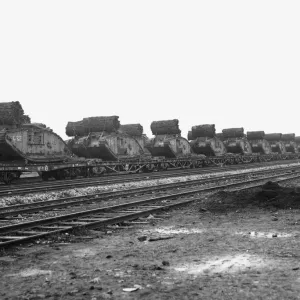 The Battle of Cambrai 1917 Tank Train Print The Battle of Cambrai 1917 Tank Train Print