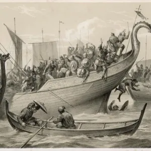 The Battle of Svolder Print - A Historical Scene from Norway The Battle of Svolder Print - A Historical Scene from Norway