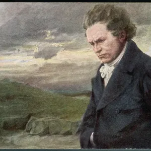 Beethoven Print: A Windy Day Stroll Beethoven Print: A Windy Day Stroll