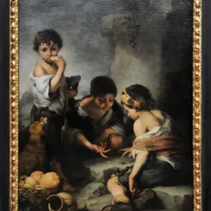 Beggar Boys Playing Dice Print, 1675 by Bartolome Esteban Murillo Beggar Boys Playing Dice Print, 1675 by Bartolome Esteban Murillo