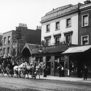 The Bell and Mackerel Pub Print: Mile End Road, East London The Bell and Mackerel Pub Print: Mile End Road, East London