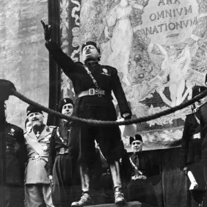 Benito Mussolini Print, 1940s Benito Mussolini Print, 1940s