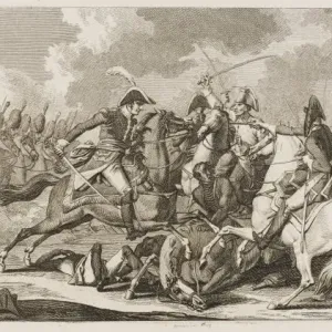 Bessieres Leading the Garde Imperiale into Action at Austerlitz Print Bessieres Leading the Garde Imperiale into Action at Austerlitz Print