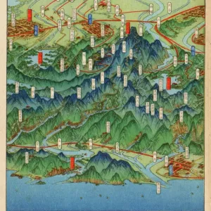 A Birds Eye View of Taiwan Print, circa 1903 A Birds Eye View of Taiwan Print, circa 1903