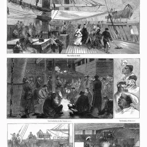 On board the Indus Emigrant Ship Print, 1872 On board the Indus Emigrant Ship Print, 1872