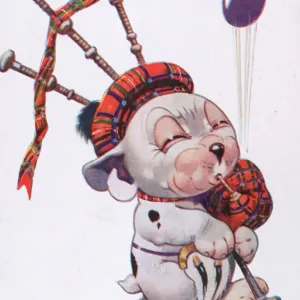 Bonzo Plays the Bagpipes Print: A Scottish Interlude Bonzo Plays the Bagpipes Print: A Scottish Interlude
