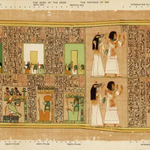 Book of the Dead Print: Ani and his wife pass Seven Gates Book of the Dead Print: Ani and his wife pass Seven Gates