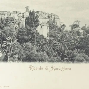 Bordighera, Italy - General View Print circa 1905 Bordighera, Italy - General View Print circa 1905