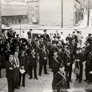 Bristol Members of the Canadian Fire-fighters Print 1942 Bristol Members of the Canadian Fire-fighters Print 1942