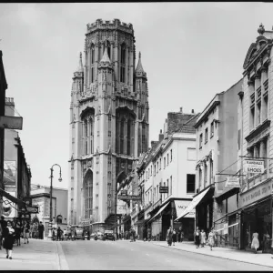 Bristol 1950s Park Street and University Tower Print Bristol 1950s Park Street and University Tower Print