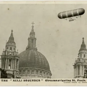 British Army Dirigible No 1 Print over St Paul's Cathedral, London British Army Dirigible No 1 Print over St Paul's Cathedral, London