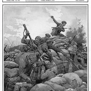 British Infantry Attack, Western Front Print, September 1915 British Infantry Attack, Western Front Print, September 1915