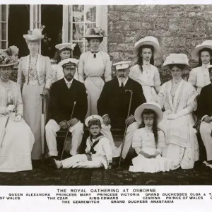 1909 Royal Family Gathering Print at Osborne House 1909 Royal Family Gathering Print at Osborne House