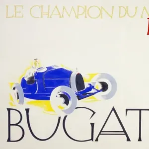 Bugatti Two-Seat Sports Car Print 1926 Bugatti Two-Seat Sports Car Print 1926