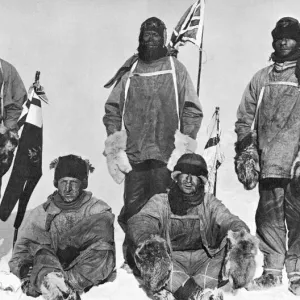 Captain Scott and his Men at the South Pole Print, 1913 Captain Scott and his Men at the South Pole Print, 1913