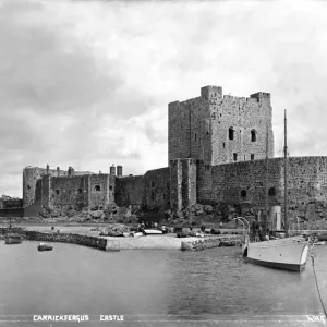 Carrickfergus Castle Print - Early 1900s, Northern Ireland Carrickfergus Castle Print - Early 1900s, Northern Ireland