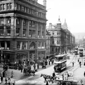 Early 20th Century Belfast Street Scene Print Early 20th Century Belfast Street Scene Print