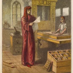 William Caxton at the Print Press William Caxton at the Print Press
