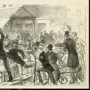 Print of Celebrations at the Oval after England's Cricket Victory Print of Celebrations at the Oval after England's Cricket Victory