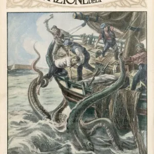 Channel Isles Squid Fishermen Print Channel Isles Squid Fishermen Print