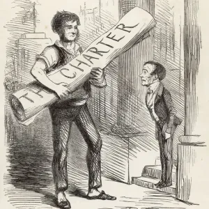 Chartist Print: The Working Man presents his charter Chartist Print: The Working Man presents his charter