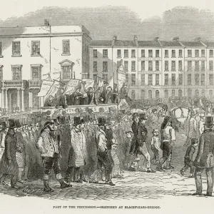 Chartist Procession Print: Blackfriars Bridge Demonstration Chartist Procession Print: Blackfriars Bridge Demonstration