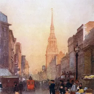 Cheapside / St Mary Le Bow Print, 1905 Cheapside / St Mary Le Bow Print, 1905