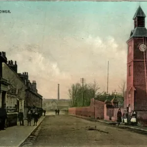 The Clock Tower, Crayford Print, 1910s The Clock Tower, Crayford Print, 1910s
