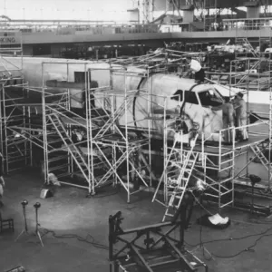 Concorde Under Construction Print, Filton Bristol 1960s Concorde Under Construction Print, Filton Bristol 1960s