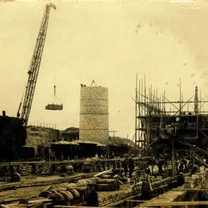 Construction at Coltness Brickworks, Newmains Print