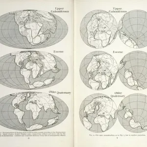 Continental Drift Map Reconstruction Print (1924) Continental Drift Map Reconstruction Print (1924)