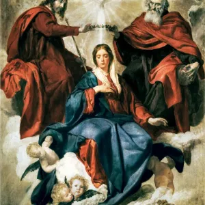 The Coronation of the Virgin Print by Velazquez The Coronation of the Virgin Print by Velazquez