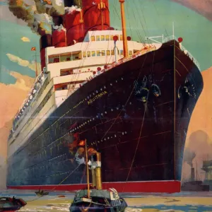 Cunard Aquitania Print: USA and Canada Cruise Cunard Aquitania Print: USA and Canada Cruise