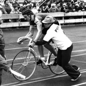 Cycle Race Push Start Print, Scotland 1980 Cycle Race Push Start Print, Scotland 1980