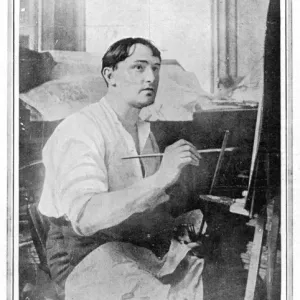 Cyrus Cuneo at Work Print Cyrus Cuneo at Work Print