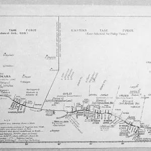 D-Day Map 1944 Print: Operation Neptune Plan 1C D-Day Map 1944 Print: Operation Neptune Plan 1C