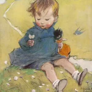 Dandelion Clock Print by Muriel Dawson