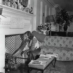 Daphne Du Maurier Print: English Novelist at Menabilly Daphne Du Maurier Print: English Novelist at Menabilly