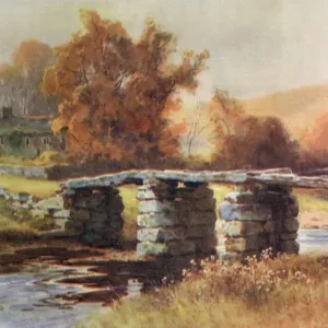 Dartmoor - Clapper Bridge Print, circa 1910