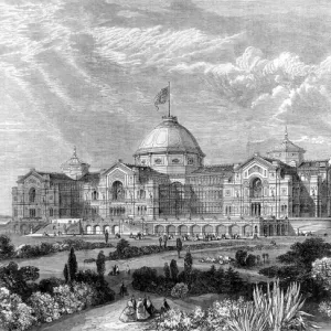 Alexandra Palace Design Print, 1864 Engraving