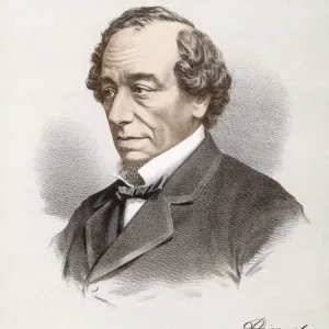 Benjamin Disraeli Print - Portrait of the Earl of Beaconsfield Benjamin Disraeli Print - Portrait of the Earl of Beaconsfield