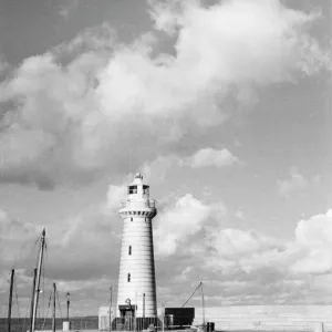 Donaghadee Lighthouse Print, Northern Ireland, 1950s Donaghadee Lighthouse Print, Northern Ireland, 1950s