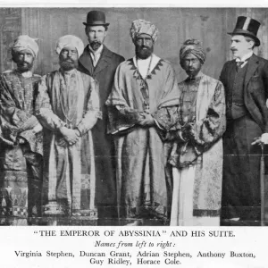 Dreadnought Hoax Print, Virginia Woolf as the Emperor of Abyssinia Dreadnought Hoax Print, Virginia Woolf as the Emperor of Abyssinia