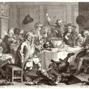 A Midnight Modern Conversation: Drunken Party Print A Midnight Modern Conversation: Drunken Party Print