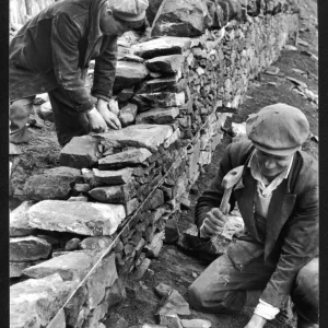 Dry Stone Walling Print, Galashiel, Scotland Dry Stone Walling Print, Galashiel, Scotland