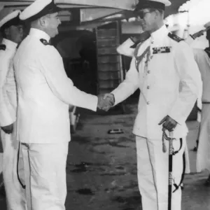 Prince Philip Takes Command of HMS Magpie Print 1950 Prince Philip Takes Command of HMS Magpie Print 1950
