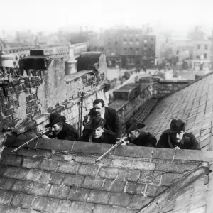 Easter Rising Print: Soldiers Firing from Dublin Rooftops Easter Rising Print: Soldiers Firing from Dublin Rooftops
