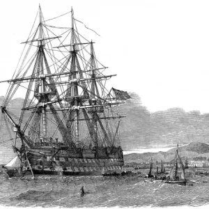The Emigrant Ship Hercules Print, 1853 The Emigrant Ship Hercules Print, 1853