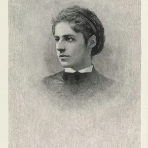 Emma Lazarus Print: American poet, 1849-1887 Emma Lazarus Print: American poet, 1849-1887